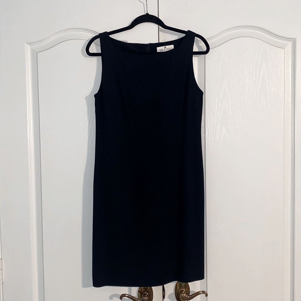 The Studio, size 10, black sheath dress.